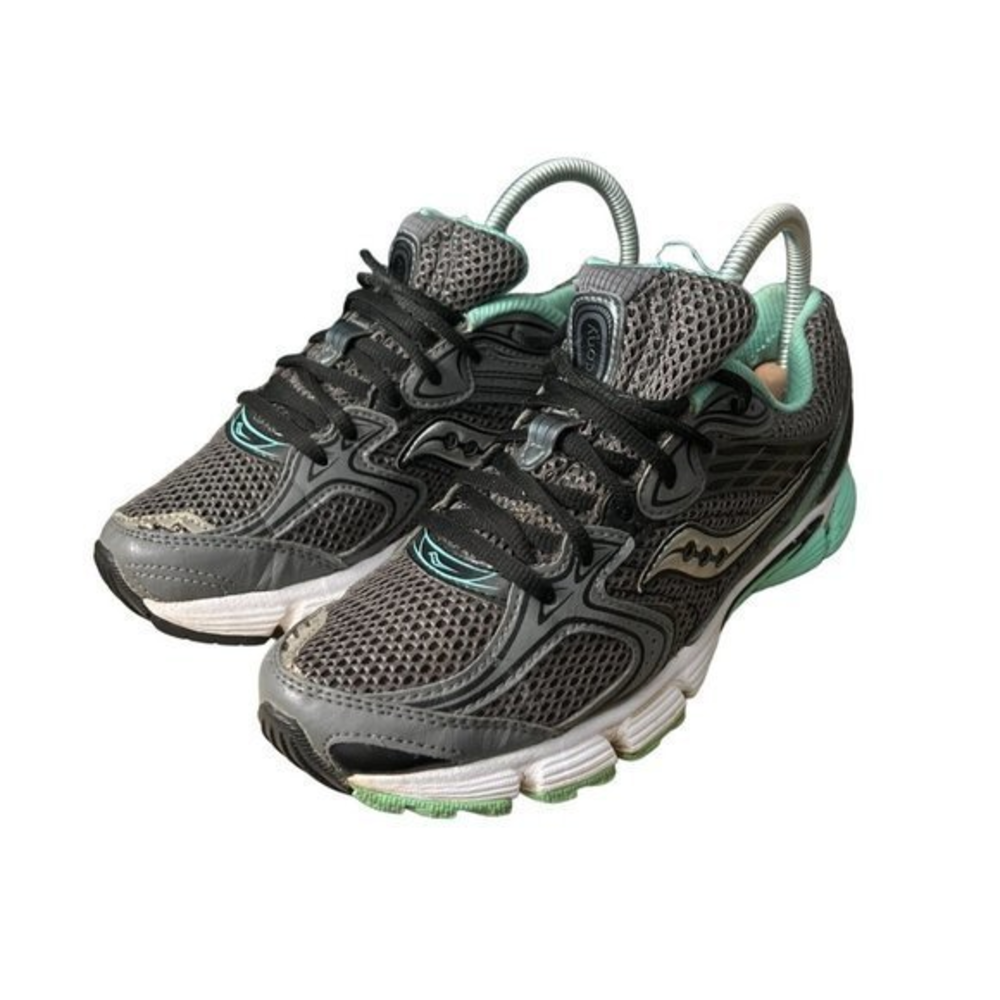 Saucony Grid Gray and Green Running Athletic Shoes Womens‎ Size 8.5